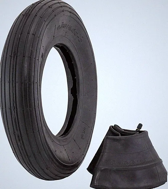 4.80/4.00-8" Ribbed Tread Replacement Pneumatic (Air-Filled) Tire and Inner Tube