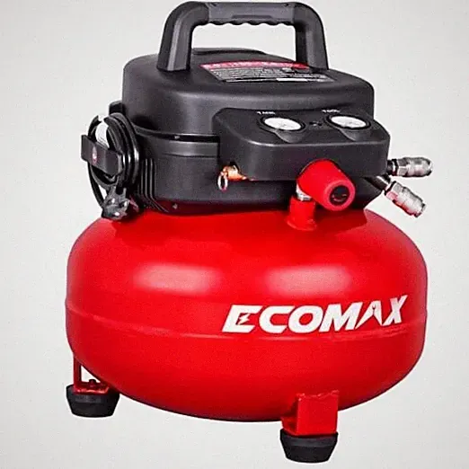 Air Compressor, 6 Gallon Pancake Air compressor, Max 150 PSI, 2.6 CFM @90 Psi
