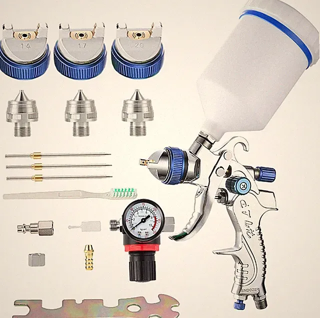 Aluminum HVLP Spray Gun for Car, Furniture, Arts, Industrial Paint Projects