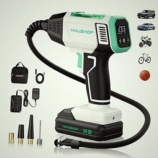 Tire Inflator Portable Air Compressor, 150PSI Cordless Air Pump with Digital