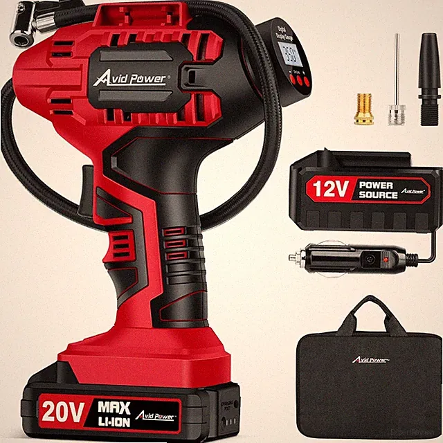 Tire Inflator Portable Air Compressor, 20V Cordless Car Tire