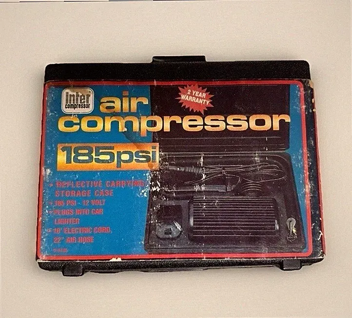 VTG KP Industries 12V Air Compressor 185 PSI NOS Tested Portable Tire Inflator