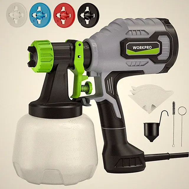 WORKPRO New 600W HVLP High Pressure Paint Sprayer 1300ML Electric Spray Gun